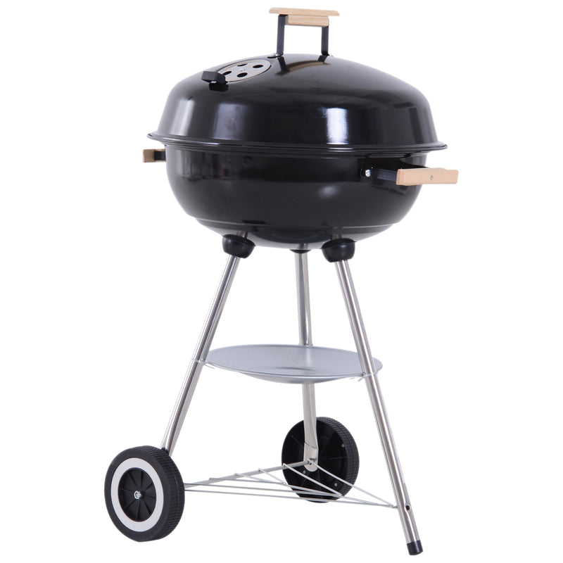 BBQ Grill Charcoal Grill Portable Charcoal BBQ Round Kettle Grill Outdoor Heat Control Party Patio Barbecue