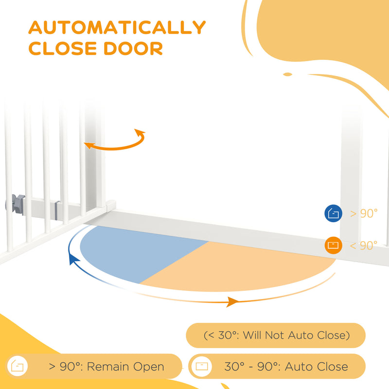 Pressure Fit Stair Gate, Dog Gate w/ Auto Closing Door for Small, Medium Dog, Easy Installation, for Width 74 to 100cm