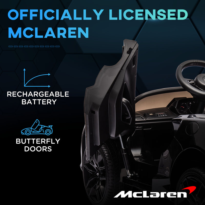 Mclaren Licensed Kids Electric Ride on Car with Butterfly Doors, 12V Powered Electric Car with Remote Control, Horn, Headlights, MP3