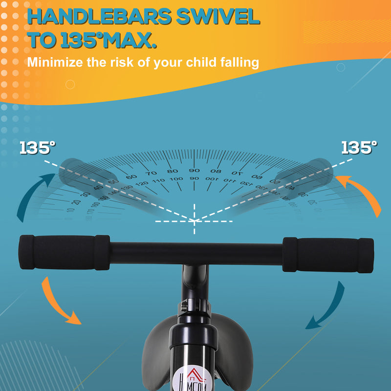 PP Toddlers Removable Stabiliser Balance Bike Black