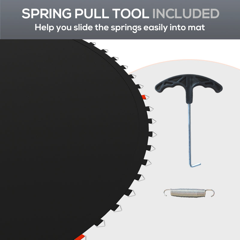 Replacement Trampoline Mat with Spring Pull Tool and 54 V-Hooks, Fits 10ft Trampoline Using 14cm Springs
