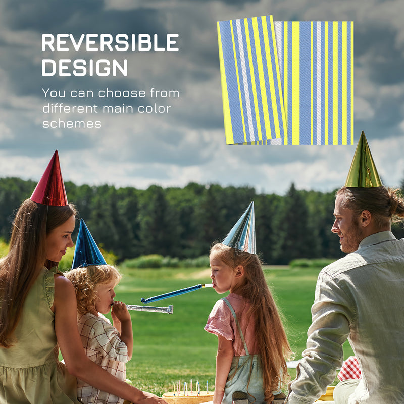 Reversible Outdoor Rug, Lightweight Waterproof Plastic Straw Mat for Backyard, Deck, RV, Picnic, Beach, Camping, 121 x 182 cm