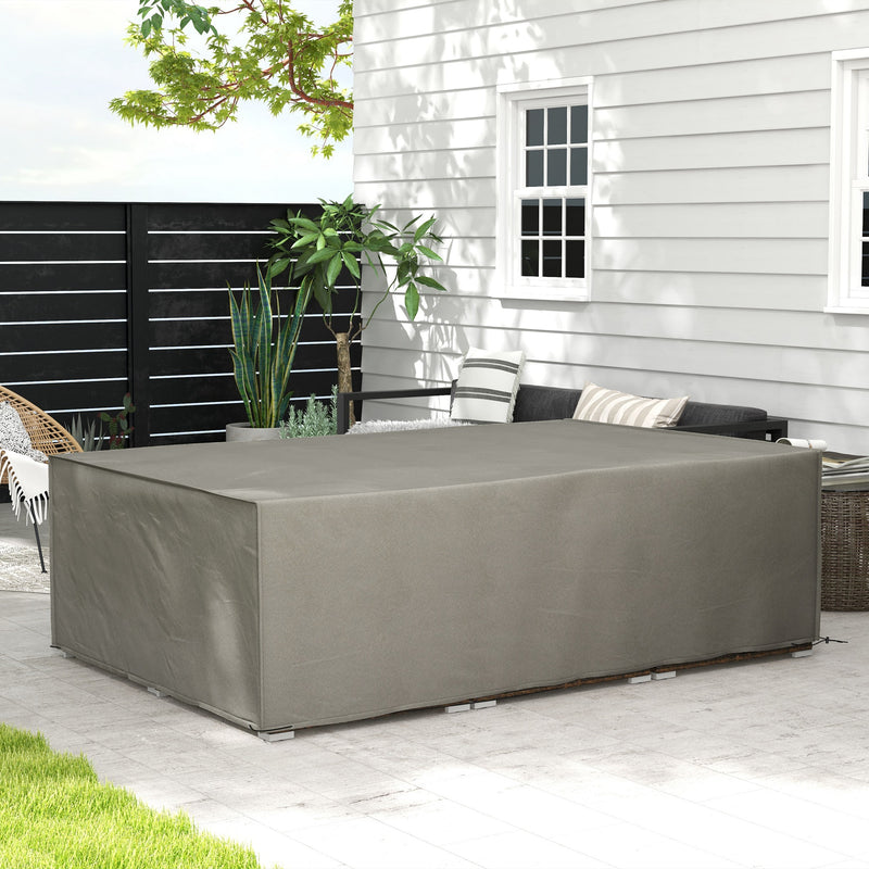 Outdoor Garden Rectangular Furniture Cover Table Chair Sofa Shelter, Waterproof, 222 x 155 x 67 cm, Grey