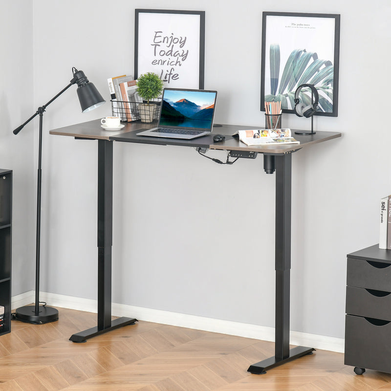 Height Adjustable Electric Standing Desk with 4 Automatic Memory Preset 140cm x 70cm Tabletop Stand Up Desk for Home Office