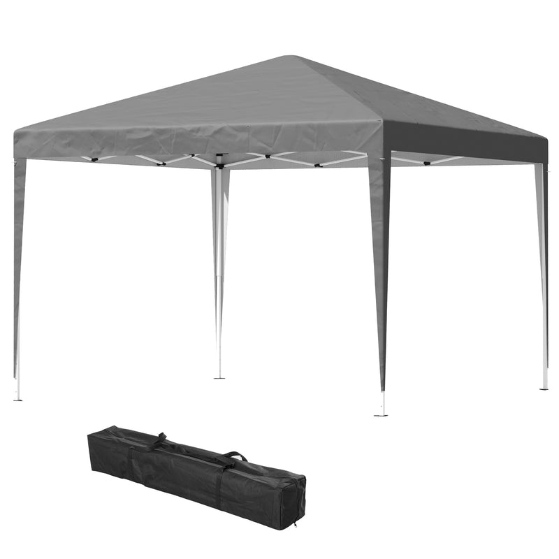 3 x 3 m Garden Pop Up Gazebo Marquee Party Tent Wedding Canopy, Height Adjustable with Carrying Bag, Grey
