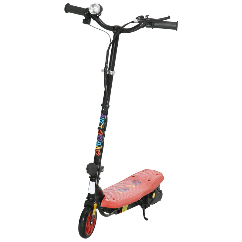 Foldable Electric Scooter, with LED Headlight, for Ages 7-14 Years - Red