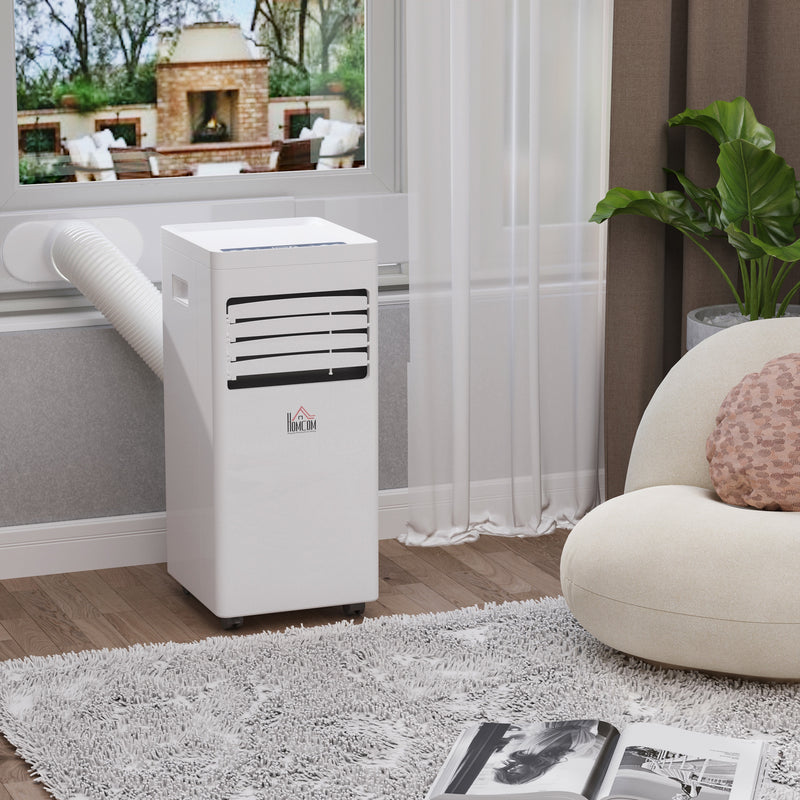 Mobile Air Conditioner White W/ Remote Control Cooling Dehumidifying Ventilating - 780W