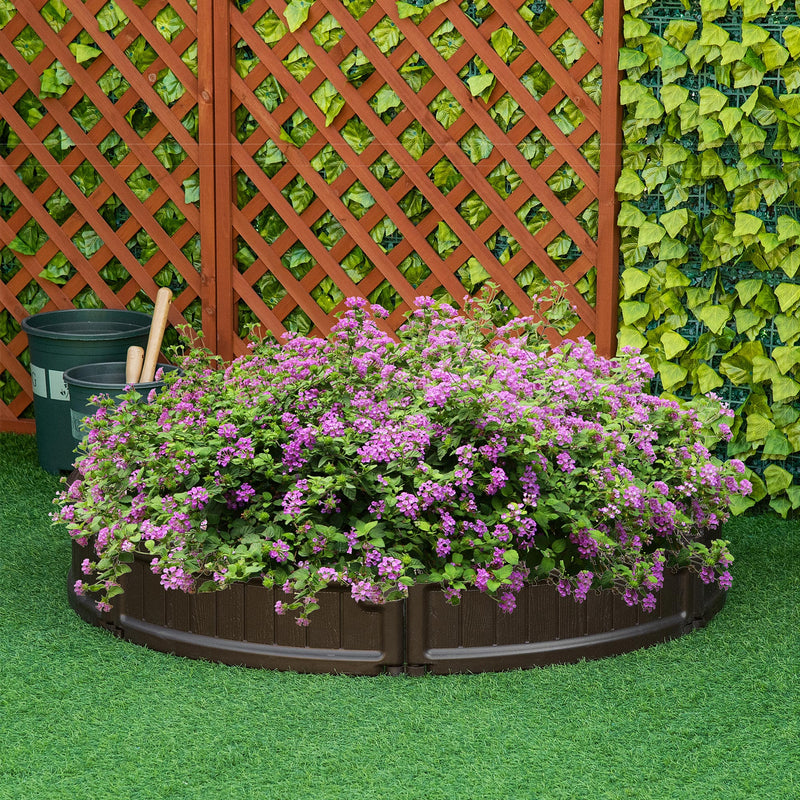 Raise Garden Bed Kit, Round Planter Box Above Ground, DIY Assembly for Flowers/Herb/Vegetables Outdoor Garden Backyard, ?123 x 21cm