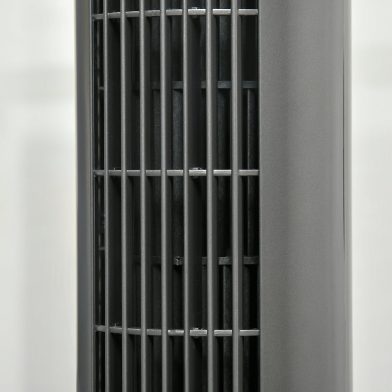 46" Tower Fan Cooling with Ionizer, Air Filter, Oscillating, 3 Speed, 12h Timer, Remote Controller, for Bedroom, Grey