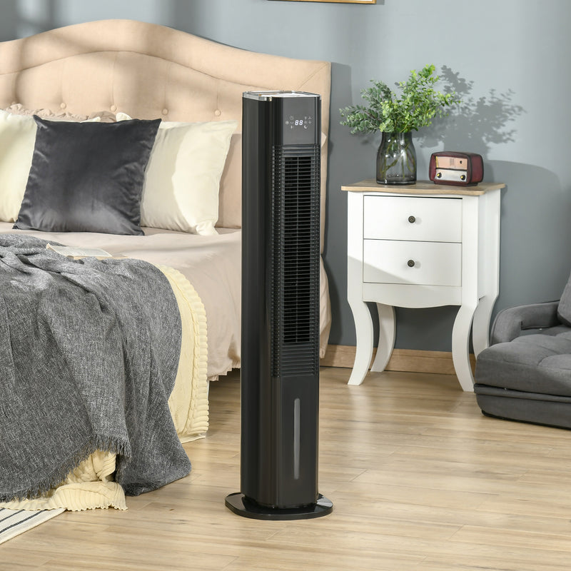 42" Portable Cooling Fan, Water Conditioner Unit with 3 Modes, 3 Speed, Remote Controller, Timer, Oscillating for Home Quiet Bedroom, Black