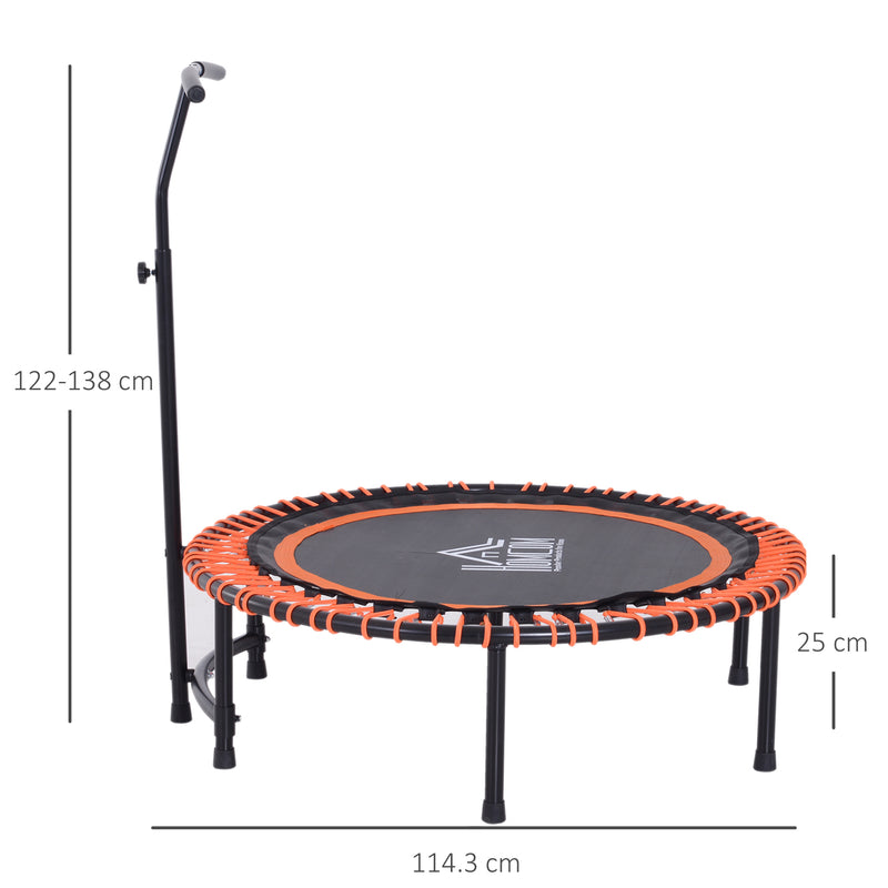 Round Mini Trampoline Exercise Bungee Rebounder Adjustable Handle Bar