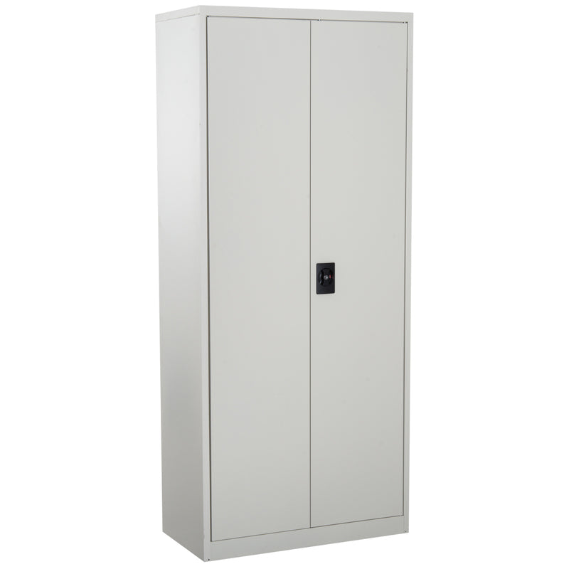 Cool Rolled Steel Tall Office Lockable Filing Cabinet 2 Doors 4 Internal Adjustable Shelves Bookcase Cabinet Storage Unit
