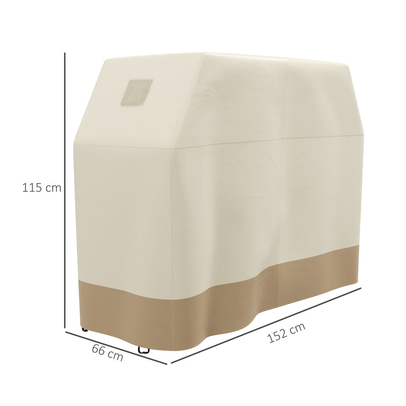 66W x 152Lcm PU Coated Protective Grill Cover - Beige
