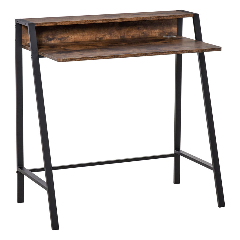 Writing Desk Computer Table Home Office PC Laptop Workstation Storage Shelf Color Rustic Brown