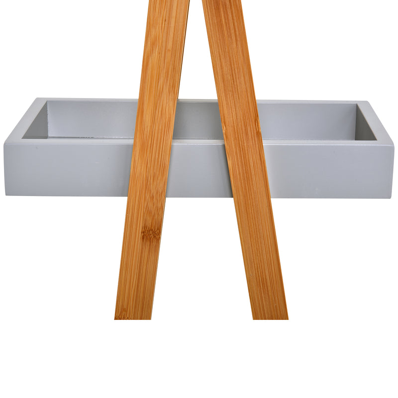 Bathroom Storage Shelves, 3-Tier Slim Shelving Unit, Freestanding Bamboo Shelf Unit, A Frame Space Saver Toilet Rack, Natural