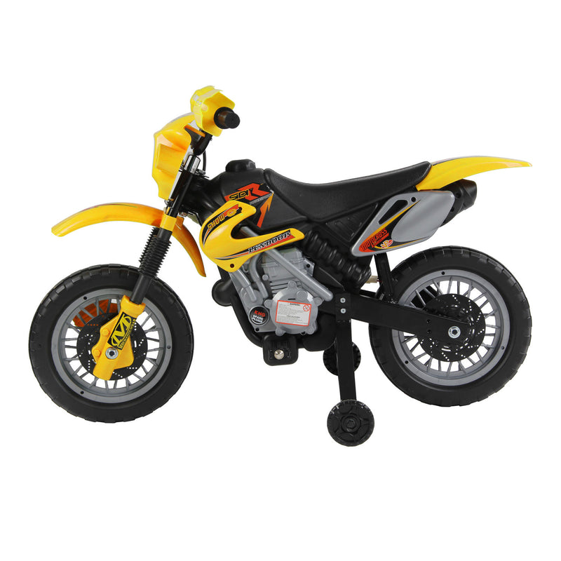 Kids Electric Motorbike Child Ride on Motorcycle 6V Battery Scooter (Yellow)