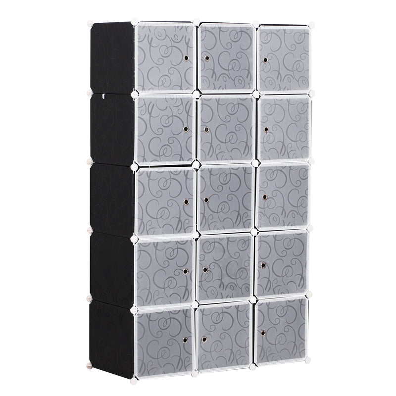 Cube DIY Wardrobe Portable Interlocking Plastic Modular Closet Bedroom Clothes Organiser Storage Cabinet