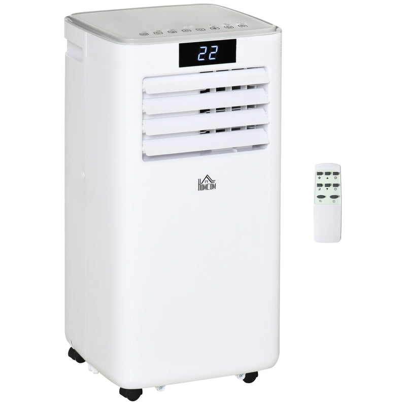 7000 BTU Mobile Air Conditioner Portable AC Unit for Cooling Dehumidifying Ventilating with Remote Controller, LED Display, Timer, White