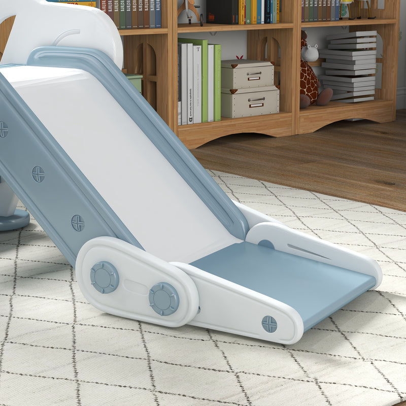 Foldable Kids Slide Indoor, Freestanding Baby Slide for 1.5-3 Years Old, Grey