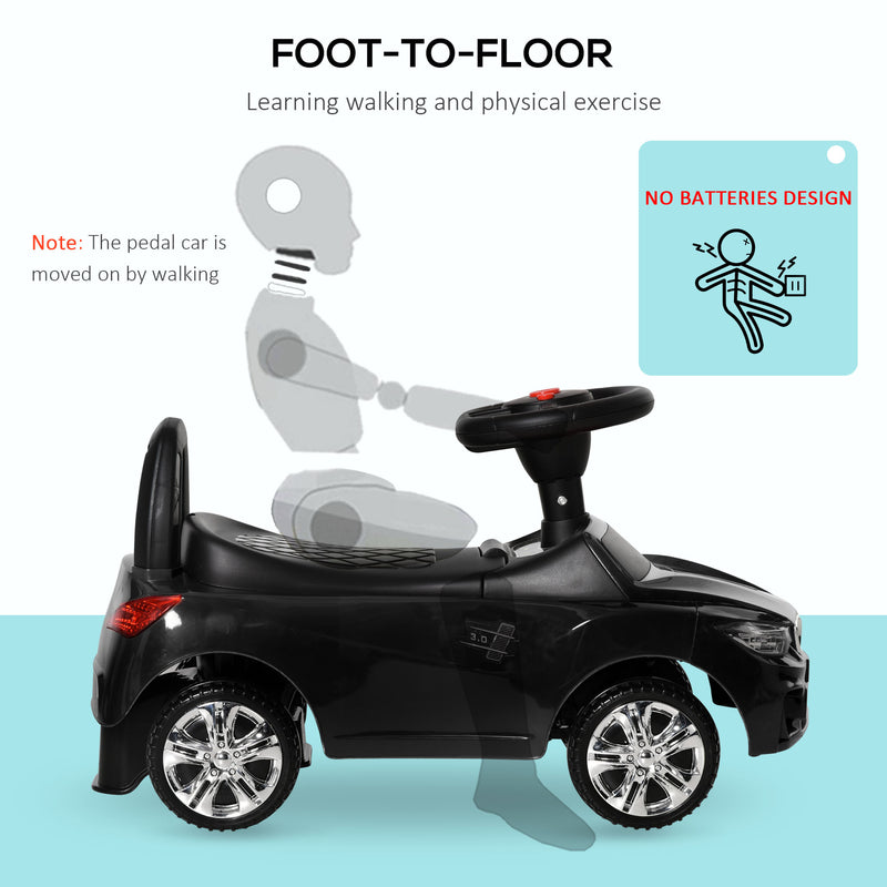 Ride on Car Baby Toddler Walker Foot to Floor Sliding Car Slider Black