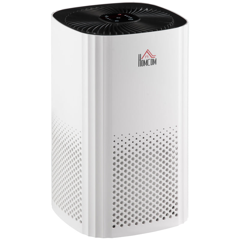 Air Purifiers for Bedroom with 3-Stage Carbon HEPA Filtration System, Air Monitor, Timer, Ioniser, Cleaner with 4 Speeds, Remove Smoke Odors