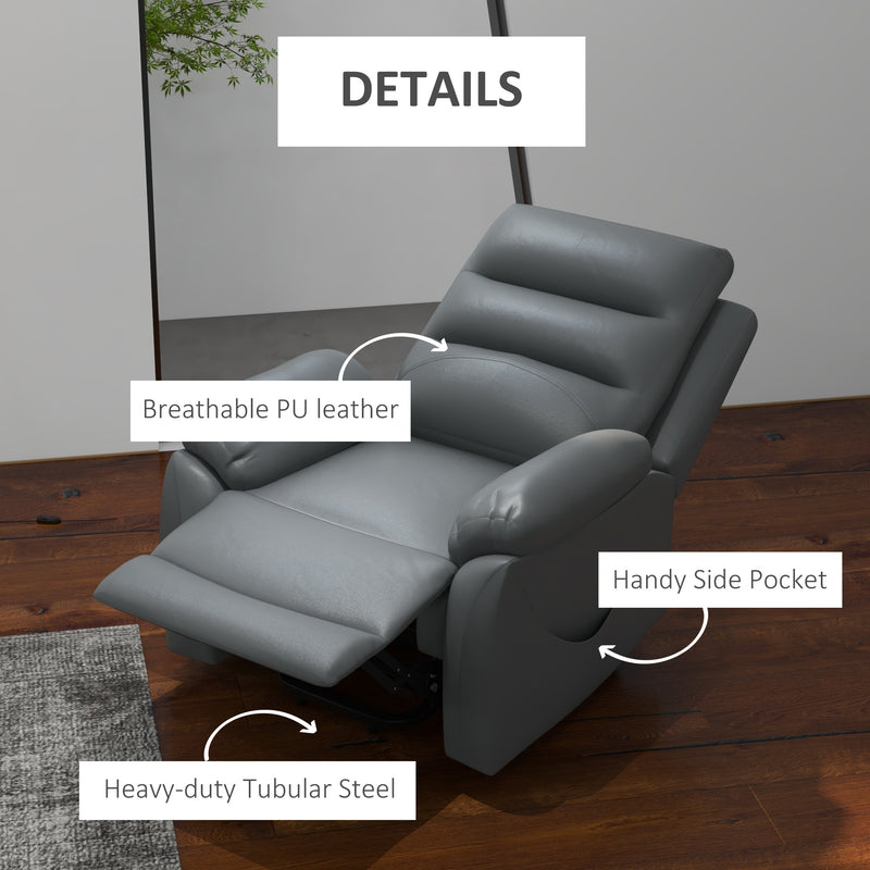 Electric Riser and Recliner Chairs for Elderly, PU Leather Power Lift Recliner Armchair with Vibration Massage, Side Pockets