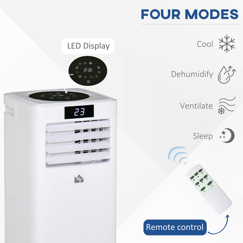 7000 BTU Air Conditioner Portable AC Unit for Cooling Dehumidifying Ventilating with Remote Controller, LED Display, Timer, for Bedroom, White