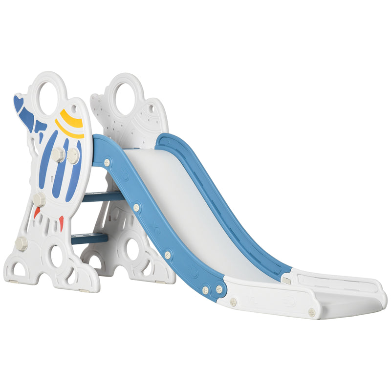 Kids Slide Indoor Freestanding Baby Slide Space Theme for 1.5-3 Years Old, Blue