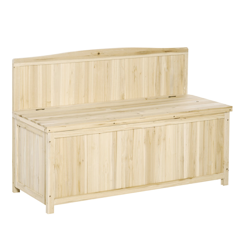 Garden Arch Wood Bench Outdoor Storage Box Garden Furniture Chair 115L x 45W x 75Hcm