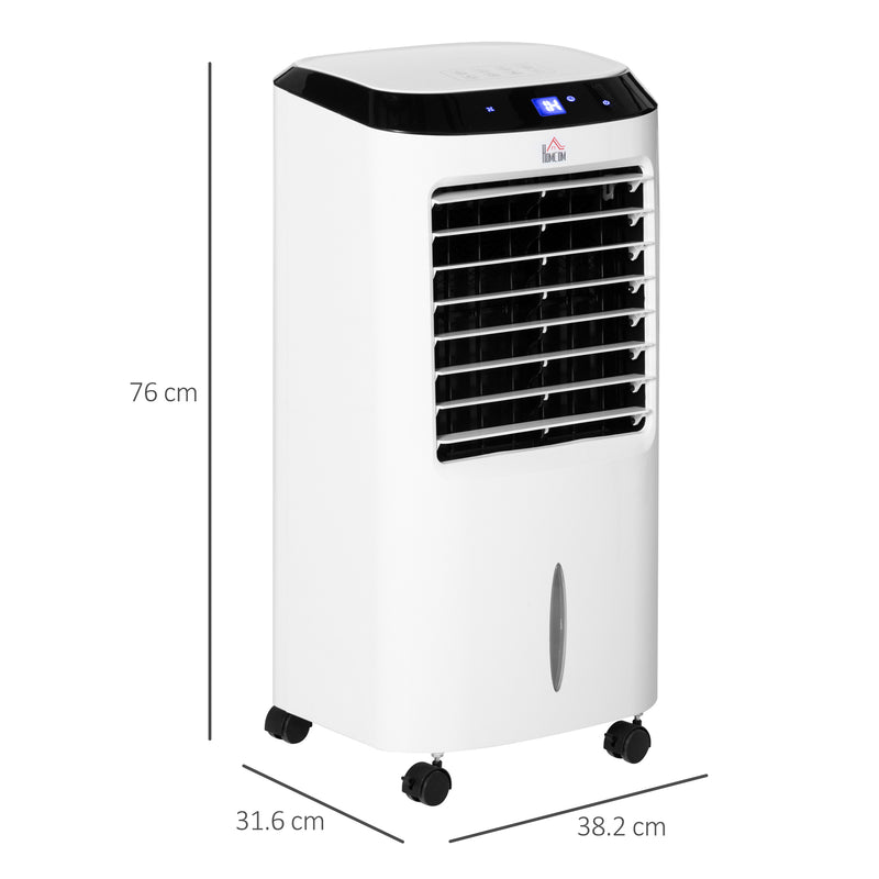 Portable Air Cooler, Evaporative Anion Ice Cooling Fan Water Conditioner Humidifier Unit w/3 Speed, Remote Controller, Timer for Home Bedroom