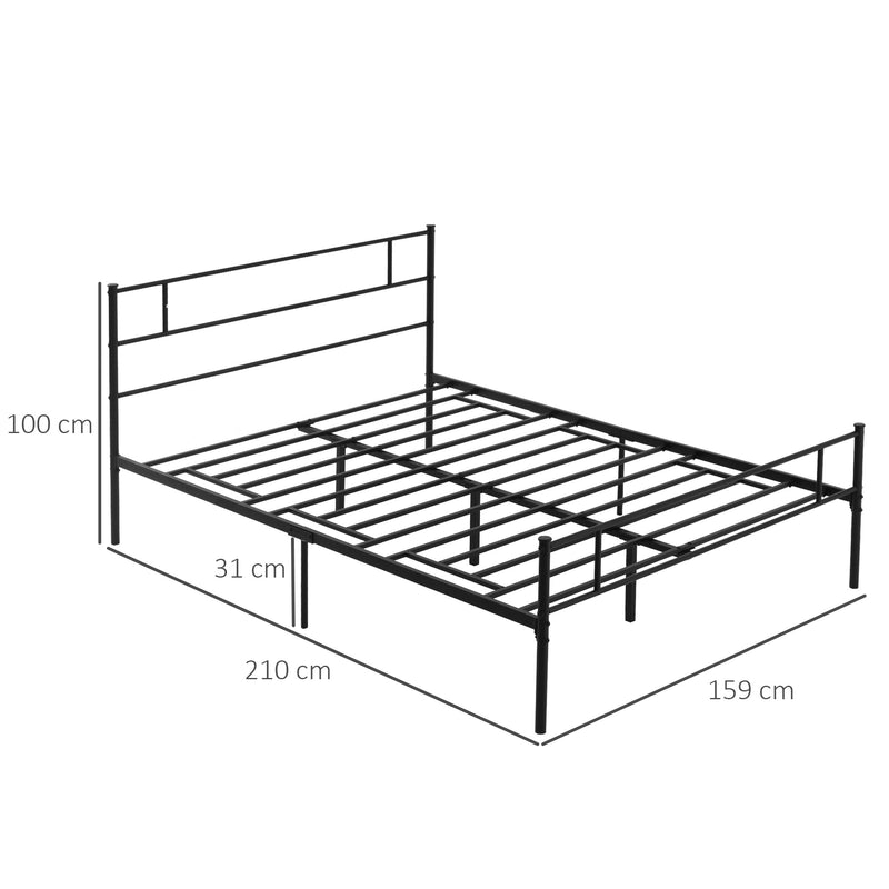 Bedzy Basics King Metal Bed Frame Black