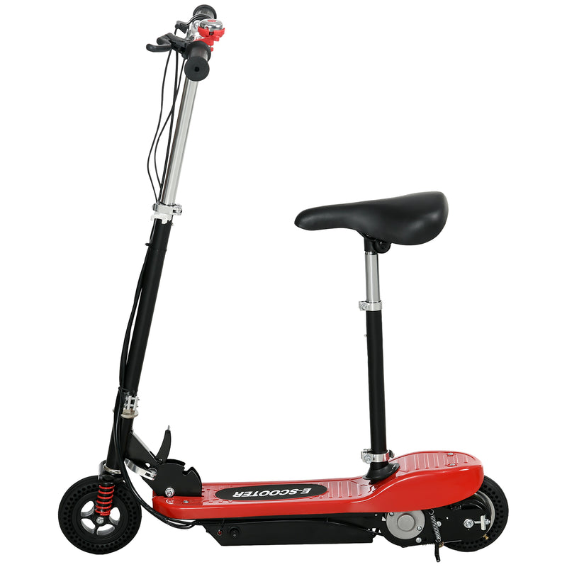 Steel Electric Scooter, Folding E-Scooter with Warning Bell, 15km/h Maximum Speed, for 4-14 Years Old, Red
