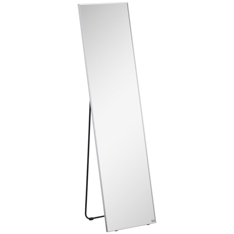 Full Length Mirror Wall-Mounted, 160 x 40 cm Freestanding Rectangle Dressing Mirror for Bedroom, Living Room, Black Frame