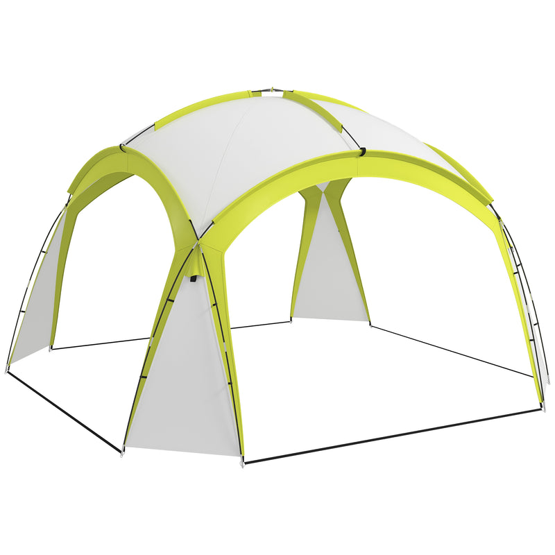 3.5 x 3.5M Camping Gazebo, Outdoor Event Shelter Dome Tent Garden Sun Shelter Patio Spire Arc Pavilion Camp Sun Shade, Green