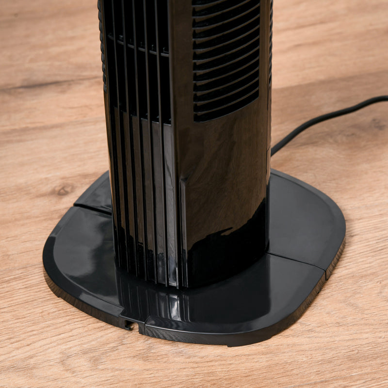 Freestanding Tower Fan, 3 Speed 3 Mode, 7.5h Timer, 70 Degree Oscillation, LED Panel, 5M Remote Controller, Black