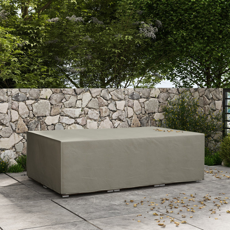 Outdoor Garden Rectangular Furniture Cover Table Chair Sofa Shelter, Waterproof, 222 x 155 x 67 cm, Grey
