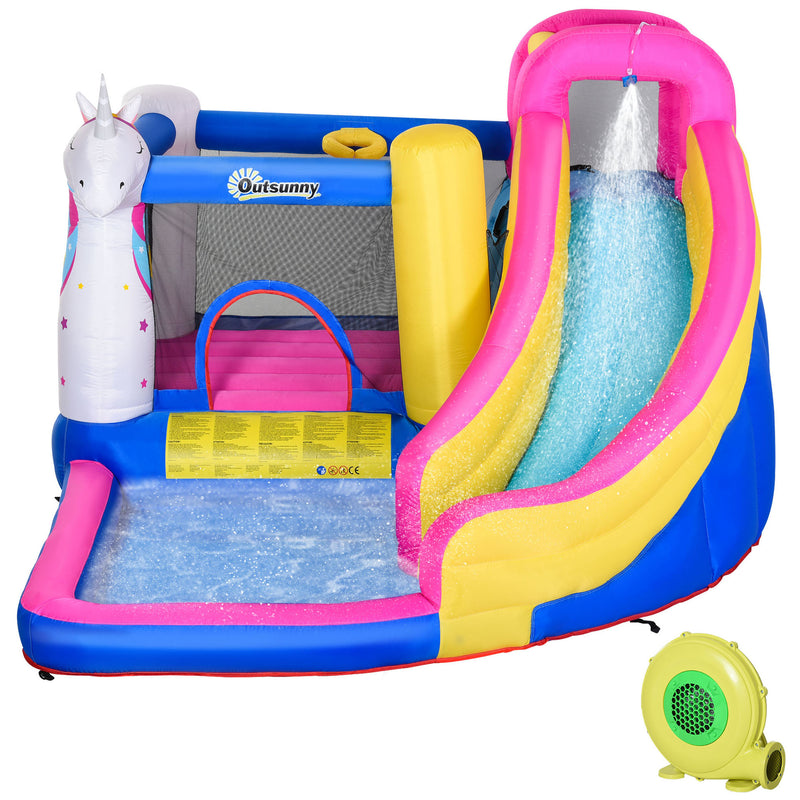 5 in 1 Bouncy Castle for Children with Blower for 3-8 Years Old Kids