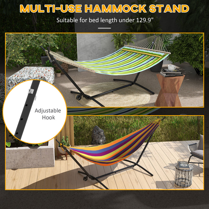 9.5ft Hammock Stand, Portable Hammock with Wheels, Adjustable Hammock Net Stand with Carry Bag, for String-style, Brazilian-style