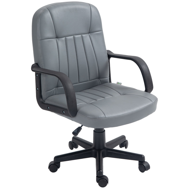Swivel Executive Office Chair PU Leather Computer Desk Chair Office Furniture Gaming Seater - Grey