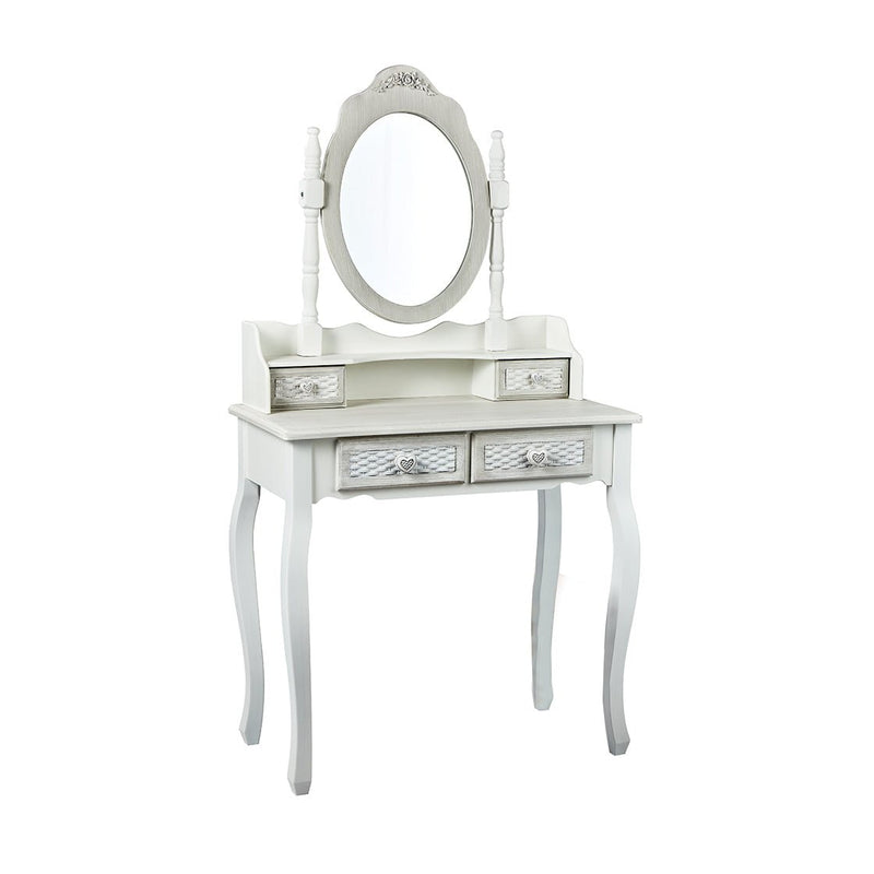 Brittany Dressing Table Mirror White-Grey - Bedzy Limited Cheap affordable beds united kingdom england bedroom furniture