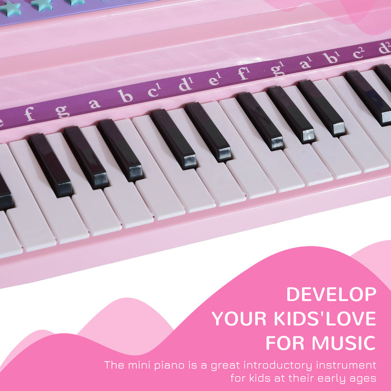 Mini Electronic Piano W/Stool-Pink
