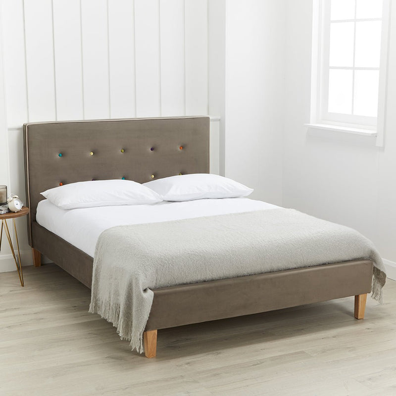 Camden 4.6 Double Bed Grey - Bedzy Limited Cheap affordable beds united kingdom england bedroom furniture