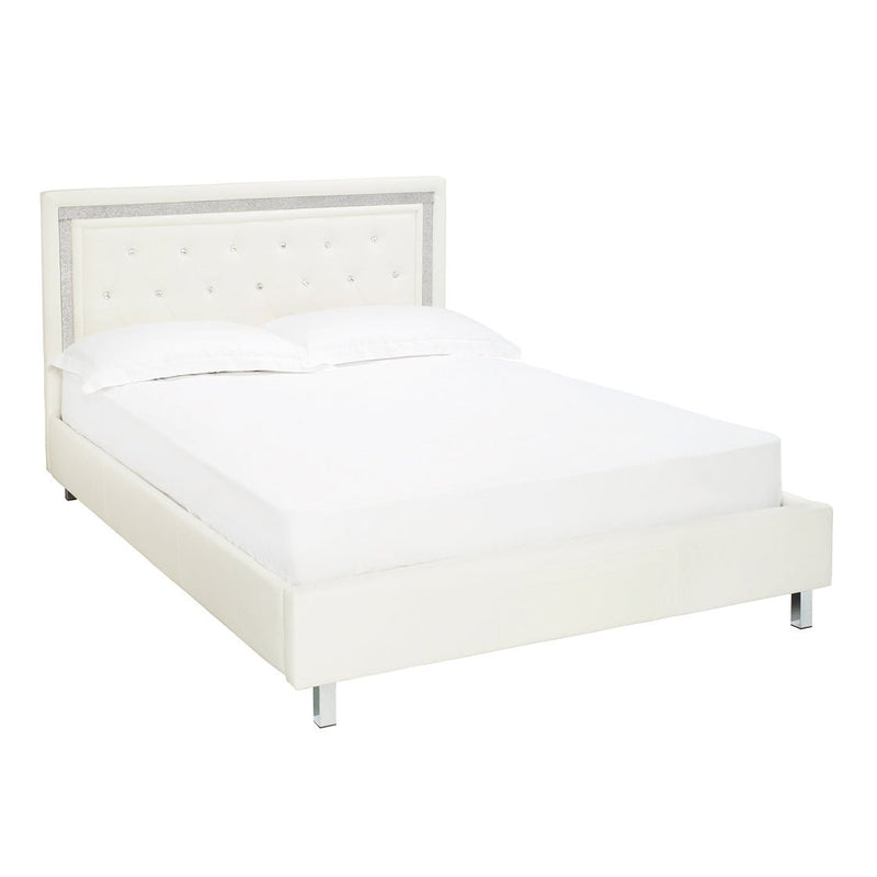 Crystalle 4.6 Double Bed White - Bedzy Limited Cheap affordable beds united kingdom england bedroom furniture