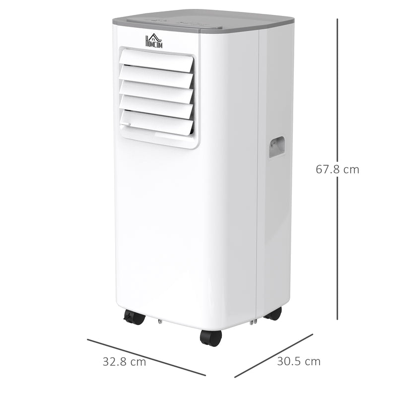 5000 BTU 4-In-1 Compact Portable Mobile Air Conditioner Unit Cooling Dehumidifying Ventilating w/ Fan Remote LED 24hTimer Auto Shut Down White
