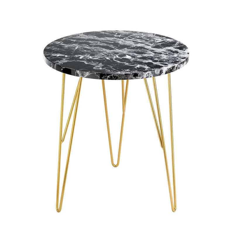 Fusion Lamp Table Black Marble - Bedzy Limited Cheap affordable beds united kingdom england bedroom furniture