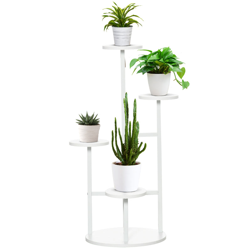 5 Tiered Plant Stand, Corner Plant Shelf, Multiple Flower Pot Holder Storage Organizer w/ Anti-tip Strap for Indoor Outdoor Porch Balcony