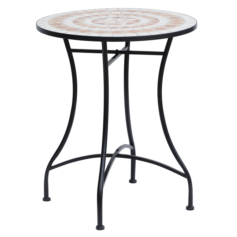 60cm Mosaic Round Bistro Table Side Bar Table Patio Garden Table Outdoor Balcony Furniture