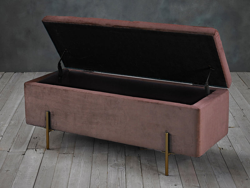 Lola Storage Ottoman Pink - Bedzy Limited Cheap affordable beds united kingdom england bedroom furniture