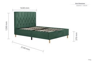Loxley King Bed Green - Bedzy Limited Cheap affordable beds united kingdom england bedroom furniture