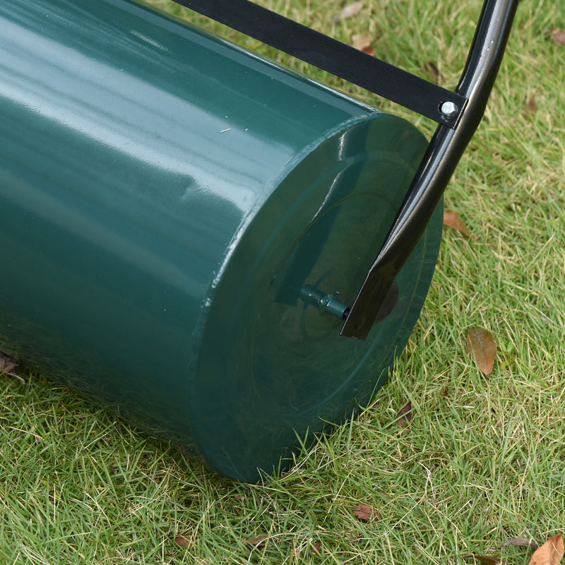 30 L Heavy Duty Water Or Sand Filled ?30cm Garden Steel Lawn Roller Drum - Green